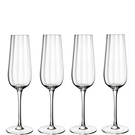 Rose Garden Champagne Flute, Set of Four