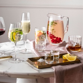 Rose Garden Water Glass, Set of Four