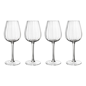 Rose Garden White Wine Goblet, Set of Four
