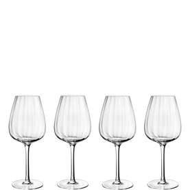 Rose Garden Red Wine Goblet, Set of Four