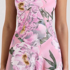 Seren Floral Lace-Up Dress