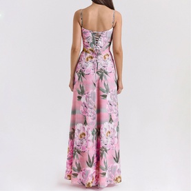 Seren Floral Lace-Up Dress