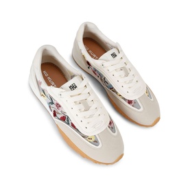Lavender Embroidered Trainers