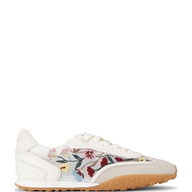 Lavender Embroidered Trainers