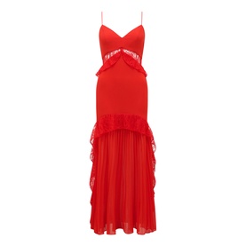 Lara Pleated Ruffle Dress