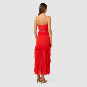 Lara Pleated Ruffle Dress
