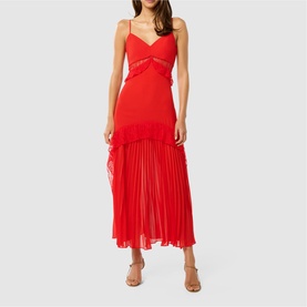 Lara Pleated Ruffle Dress
