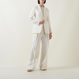 Jia6 Pinstripe Single-Breasted Blazer