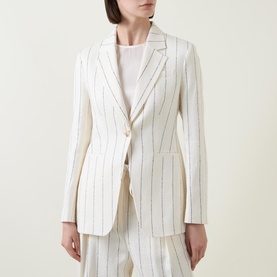 Jia6 Pinstripe Single-Breasted Blazer