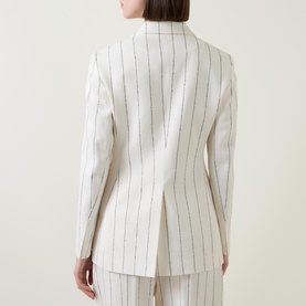Jia6 Pinstripe Single-Breasted Blazer
