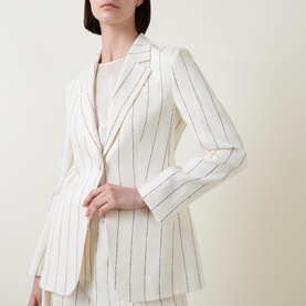 Jia6 Pinstripe Single-Breasted Blazer