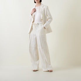 Jia6 Pinstripe Single-Breasted Blazer