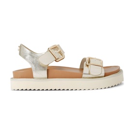 Lenora Metallic Flat Sandals