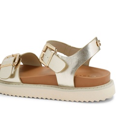 Lenora Metallic Flat Sandals