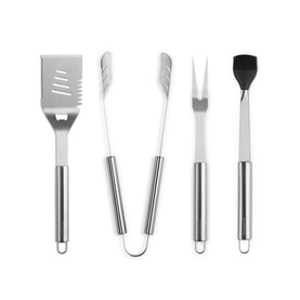 Stainless Steel Four-Piece BBQ Tool Set & Carry Case