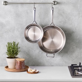 Classic 3-Ply Stainless Steel Uncoated Frying Pan 30cm