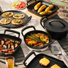 Signature Cast Iron Outdoor BBQ Rectangular Griddle&nbsp;40cm