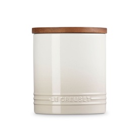 Stoneware Storage Jar With Wooden Lid 1.1L