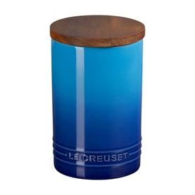 Stoneware Storage Jar With Wooden Lid 770ml