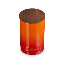 Stoneware Storage Jar With Wooden Lid 770ml