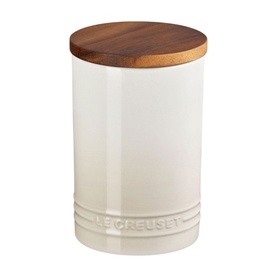 Stoneware Storage Jar With Wooden Lid 770ml