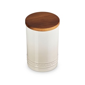 Stoneware Storage Jar With Wooden Lid 770ml