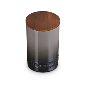Stoneware Storage Jar With Wooden Lid 770ml