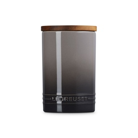 Stoneware Storage Jar With Wooden Lid 770ml