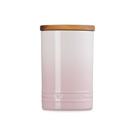 Stoneware Storage Jar With Wooden Lid 770ml