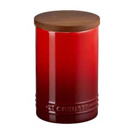 Stoneware Storage Jar With Wooden Lid 770ml