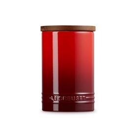 Stoneware Storage Jar With Wooden Lid 770ml