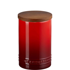 Stoneware Storage Jar With Wooden Lid 770ml