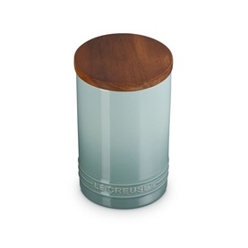 Stoneware Storage Jar With Wooden Lid 770ml