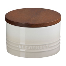 Stoneware Storage Jar With Wooden Lid 470ml