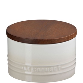 Stoneware Storage Jar With Wooden Lid 470ml