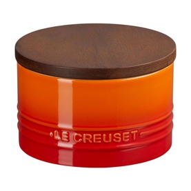 Stoneware Storage Jar With Wooden Lid 470ml