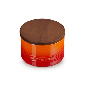 Stoneware Storage Jar With Wooden Lid 470ml