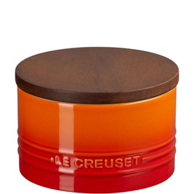 Stoneware Storage Jar With Wooden Lid 470ml