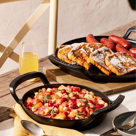 Signature Cast Iron Outdoor BBQ Round Skillet 25cm