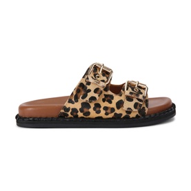 Posie Leopard Flat Sandals