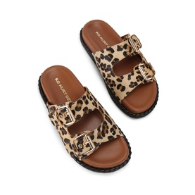 Posie Leopard Flat Sandals