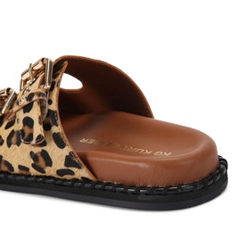 Posie Leopard Flat Sandals