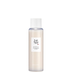 Beauty of Joseon Glow Replenishing Rice Milk moisturiser in a clear bottle with white cap and Korean label