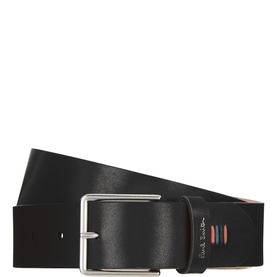 Stitched Artist Stripe Leather Belt