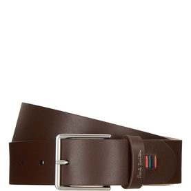 Stitched Artist Stripe Leather Belt