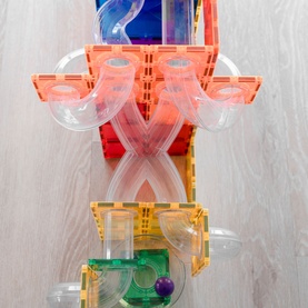 Magnetic Tiles: Rainbow Ball Run Expansion Pack