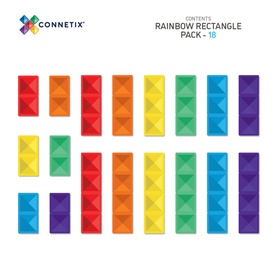 Magnetic Tiles: Rainbow Rectangle Pack