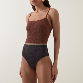Calanque Two-Tone Lurex Swimsuit
