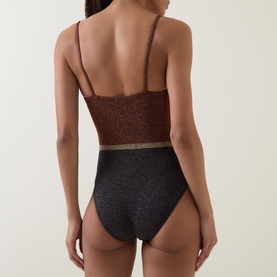 Calanque Two-Tone Lurex Swimsuit