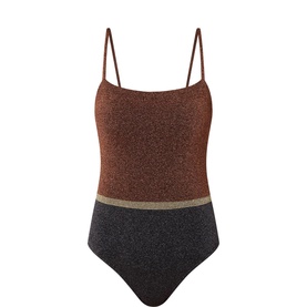 Calanque Two-Tone Lurex Swimsuit